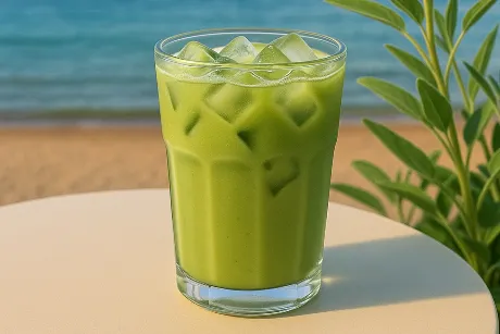 Iced Vanilla Matcha Latte